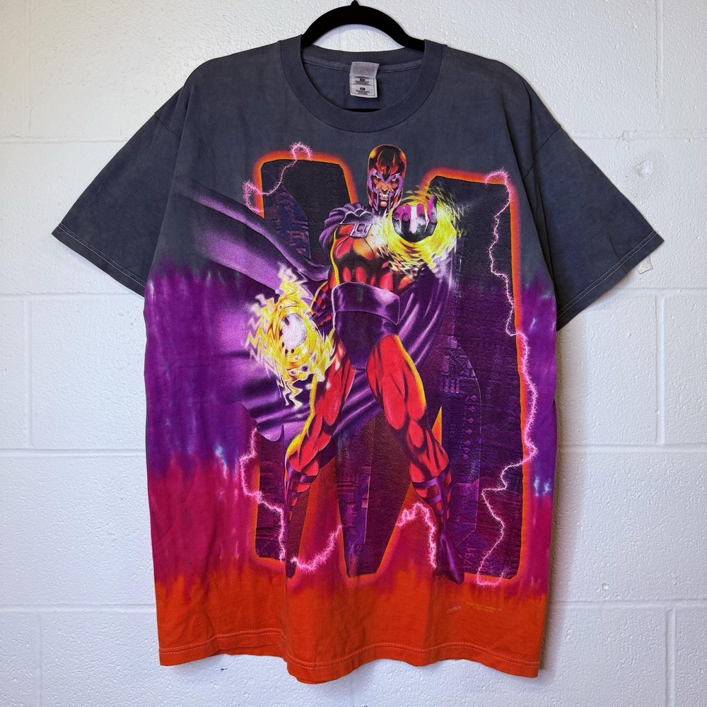 Rare 90s Vintage Marvel Comics MAGNETO T-shirt Size XL X-Men